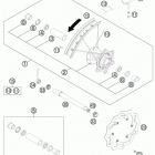350 XCFW SIXDAYS CHASSIS Переднее колесо