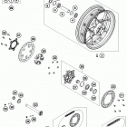 690 DUKE BLACK CHASSIS Заднее колесо