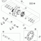 250 XCW CHASSIS Заднее колесо