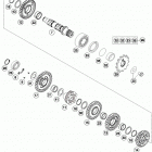 250 SXF ENGINE Трансмиссия 2-контрпривод