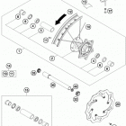 250 XCFW CHASSIS Переднее колесо