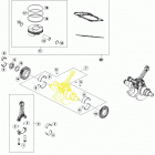 1190 ADV GREY ENGINE Коленвал и поршень