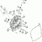 RC 390 WHITE ENGINE Кожух сцепления