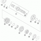 250 XCF ENGINE Трансмиссия-ведомый вал