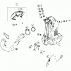 390 DUKE WHITE CHASSIS Глушитель