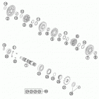 450 XCW ENGINE Трансмиссия 2-контрпривод