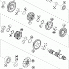 1290 ADV WHITE ENGINE Трансмиссия 2-контрпривод