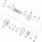 300 XCW ENGINE Трансмиссия-ведомый вал