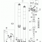 200 XCW CHASSIS Передняя вилка