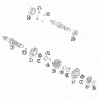 450 XCW ENGINE Трансмиссия-ведомый вал