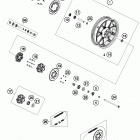 RC 390 WHITE CHASSIS Заднее колесо