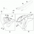 250 SXF CHASSIS Бак,сидение
