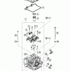 RC 390 WHITE ENGINE Головка цилиндра