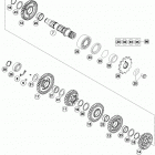 250 XCF ENGINE Трансмиссия 2-контрпривод