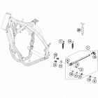 250 XCFW CHASSIS Центральная стояночная подножка