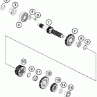 RC 390 WHITE ENGINE Трансмиссия-ведомый вал