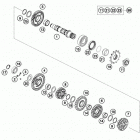 250 XCFW ENGINE Трансмиссия 2-контрпривод