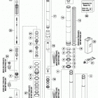 350 XCF CHASSIS Передняя вилка в разборе