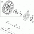 390 DUKE WHITE CHASSIS Переднее колесо