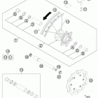 250 XCF CHASSIS Переднее колесо