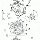 690 DUKE WHITE ENGINE Головка цилиндра