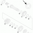 150 XC ENGINE Трансмиссия-ведомый вал
