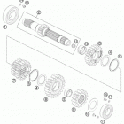 690 DUKE WHITE ENGINE Трансмиссия-ведомый вал