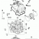690 DUKE WHITE ENGINE Головка цилиндра
