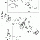 1290 SD-R BLACK ENGINE Коленвал и поршень