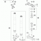 1190 RC8-R CHASSIS Передняя вилка
