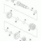1190 RC8-R ENGINE Трансмиссия-ведомый вал