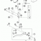 690 DUKE WHITE CHASSIS Тормозной цилиндр задний