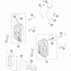 1190 RC8-R CHASSIS Передний тормозной суппорт