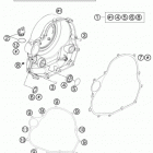 690 DUKE WHITE ENGINE Кожух сцепления