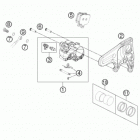 1190 RC8-R CHASSIS Тормозной суппорт задний