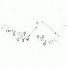 690 DUKE WHITE CHASSIS Центральная стояночная подножка