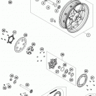 690 DUKE WHITE CHASSIS Заднее колесо