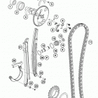 690 DUKE WHITE ENGINE Газо-распределительный механизм