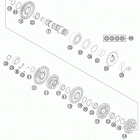 250 XCF ENGINE Трансмиссия 2-контрпривод