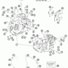 690 DUKE WHITE ENGINE Картер двигателя