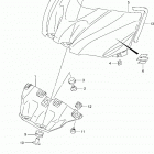 GSX R1000 Z Fuel tank front cover (gsx-r1000zl4 e03)