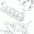 GSX R750 Z Throttle body hose  /  joint (gsx-r750zl4 e33)