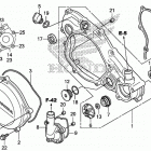 CRF450R Правая крышка двигателя и водяная помпа
