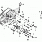 CRF450X Крышка картера левая