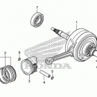 CRF110F Коленчатый вал и поршни