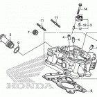 VT1300CXA Задняя головка цилиндров