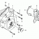 CRF150F Крышка картера левая