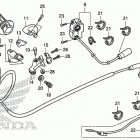 CRF110F Рычаги,тросы и рулевые переключатели