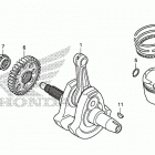 CB300F Коленчатый вал и поршни