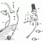 CRF50F Рычаги,тросы и рулевые переключатели